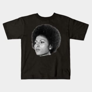 Pam Grier, Black Queen, Retro Black Film Actress Kids T-Shirt